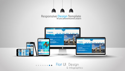 Poster - Modern devices mockups fpr your business projects.