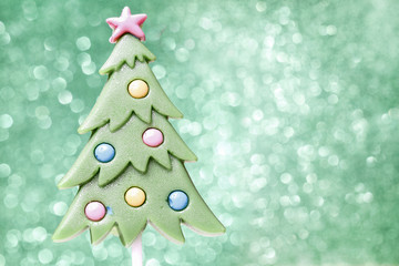 Poster - Lollipop in christmas tree shape