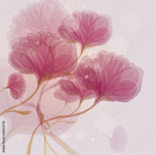 Naklejka na drzwi Spring is in the air / Floral romantic card