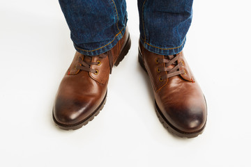 brown leather shoes