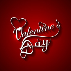 Wall Mural - valentine's day card beautiful shiny stylish text colorful vecto