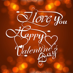Wall Mural - beautiful happy valentine's day hand lettering stylish text desi
