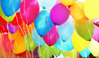 canvas print picture - bunte Luftballons
