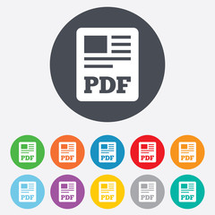 Poster - pdf file document icon. download pdf button.