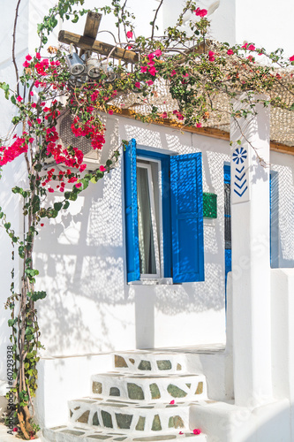 Obraz w ramie Traditional greek house on Mykonos island, Greece