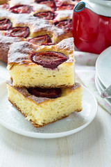 Wall Mural - Pieces of plum cake