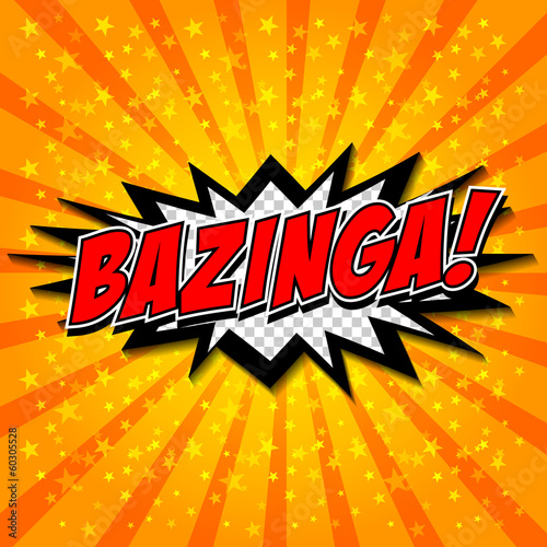 Fotografía Bazinga! Comic Speech Bubble, Cartoon