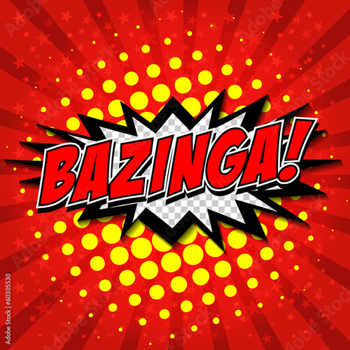 Fotografía Bazinga! Comic Speech Bubble, Cartoon