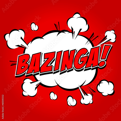 Fotomural Bazinga! Comic Speech Bubble, Cartoon