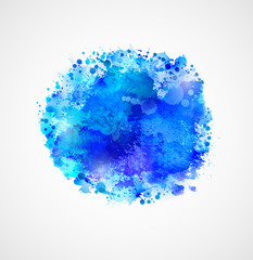 Aufkleber - Blue watercolor blot
