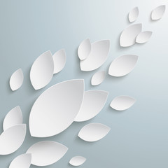 Sticker - White Leaves Background