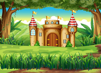 Wall Mural - A castle at the forest