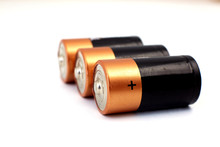 gold batteries in rows