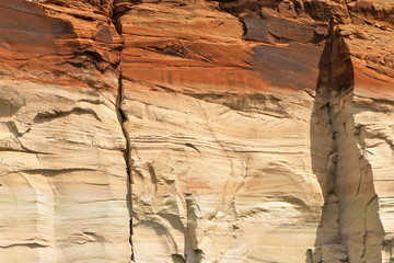 Canvas Print - paroi des falaises du lac powell, Arizona-Utah