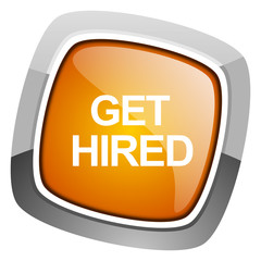 Aufkleber - get hired icon