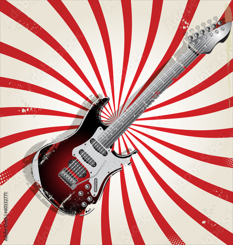 Naklejka na szafę Rock music retro background