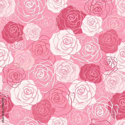 Foto-Lamellenvorhang - Rose vector seamless pattern. (von Hanna)