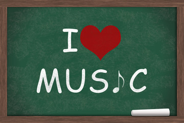 Wall Mural - I love Music