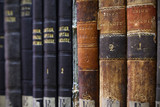 Fototapeta  - stare książki w bibliotece na półce