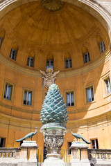 Canvas Print - Pinecone and Partridges at Vatican