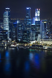 Fototapeta Nowy Jork - Singapore city skyline at night 