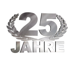 Sticker - 25 Jahre - Kranz Silber