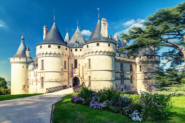 Wall Mural - Chateau de Chaumont-sur-Loire, France. Medieval castle in Loire Valley.