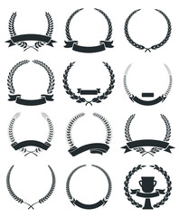 Wall Mural - laurel wreaths