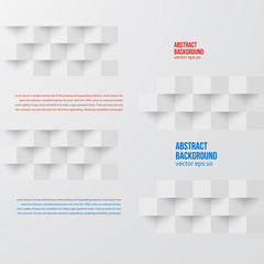 Wall Mural - vector white squares. abstract and grey backround