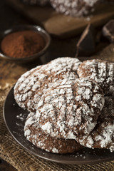 Chocolate Crinkle Cookies with Powdered Sugar