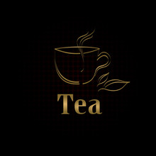 Cup Of Tea. Vector Label, Idea (poster) For Your Menu