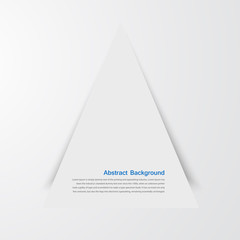 Wall Mural - vector white triangle. abstract and grey backround