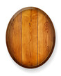 Realistic wooden round board.