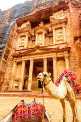 Poster - Al Khazneh in the ancient Jordanian city of Petra.