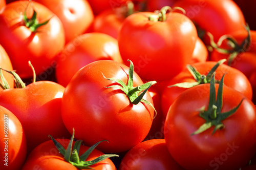 Fotografie, Obraz Fresh organic tomatoes on the street stall