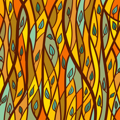 Poster - Pattern with Leaves