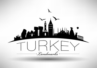Wall Mural - Modern Turkey Skyline Design
