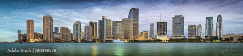 Naklejka na drzwi Miami, Florida Skyline