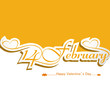 © Harryarts - calligraphic 14 february headline happy valentine's day text col