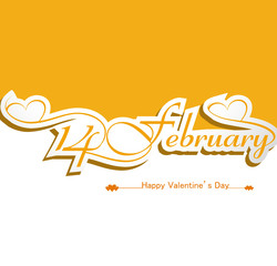Wall Mural - calligraphic 14 february headline happy valentine's day text col