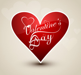 Wall Mural - valentine's day card for shiny colorful heart design illustratio