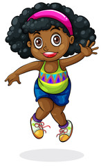 Poster - A young Black girl dancing