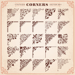 Canvas Print - vintage design elements corners