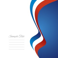 Wall Mural - French right flag ribbon vector