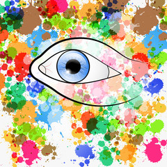 Canvas Print - Vector Human Eye Illustration