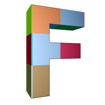 3d letter collection - F