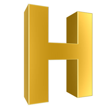 3d letter collection - H