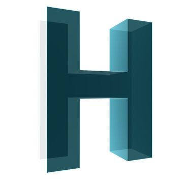 3d letter collection - H