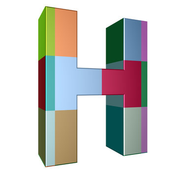 3d letter collection - H