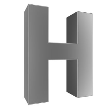 3d letter collection - H